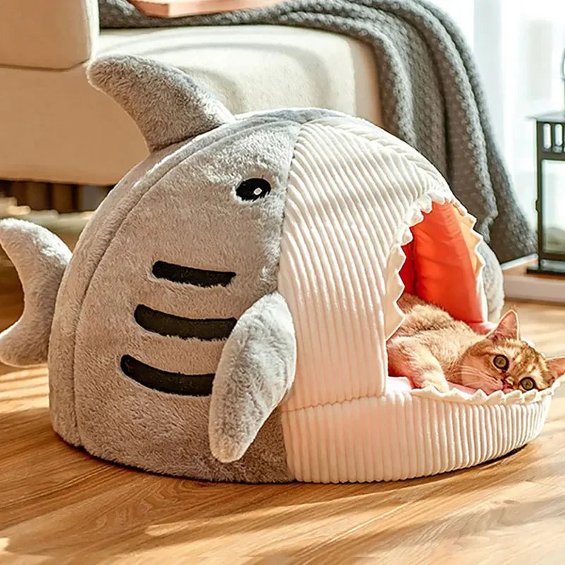 Luxury Plush Shark Pet Bed