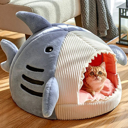 Luxury Plush Shark Pet Bed